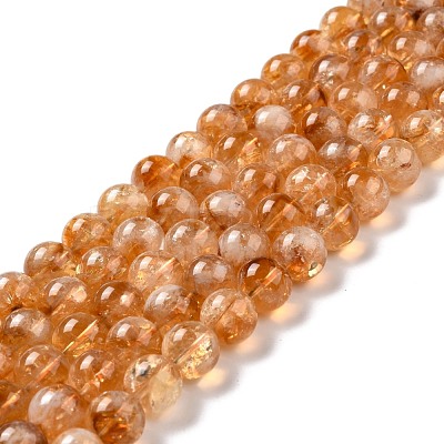 Natural Citrine Bead Strands G-P466-01A-1
