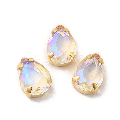 Moonlight Effect Teardrop Sew on Rhinestone GLAA-P055-03B-G06-1