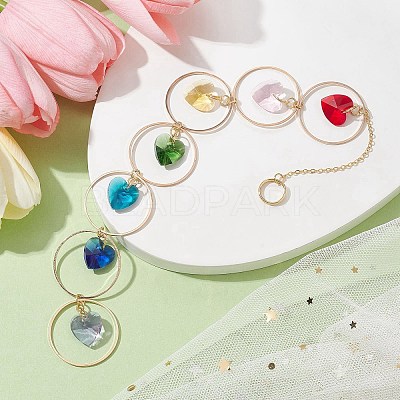 Faceted Glass Suncatchers HJEW-JM01649-01-1