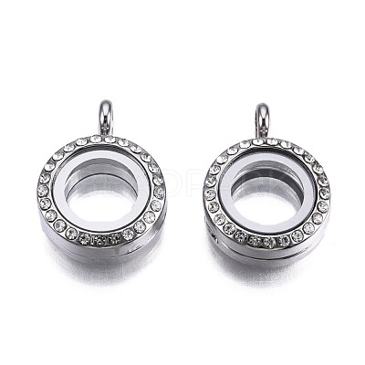 Alloy Magnetic Locket Pendants PALLOY-T052-21P-1