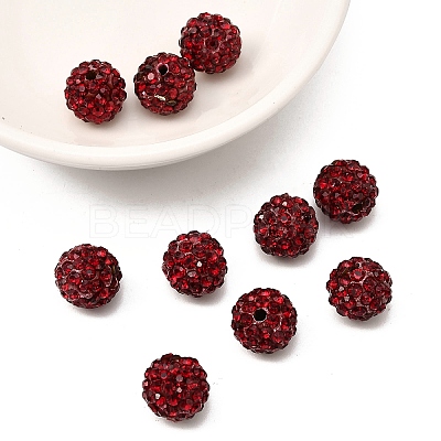 Pave Disco Ball Beads X-RB-A130-10mm-5-1
