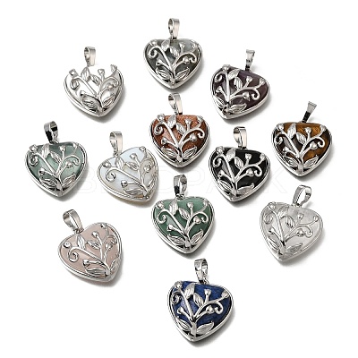 Natural & Synthetic Mixed Gemstone Pendants GG-CBA7610-04P-1