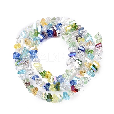Electroplate Transparent Glass Beads Strands EGLA-Q139-01A-A29-1
