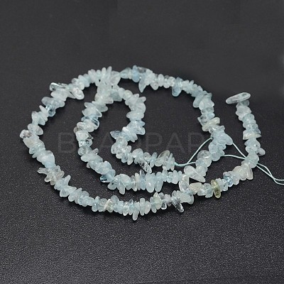 Chips Natural Aquamarine Beads Strands X-G-N0164-24-1