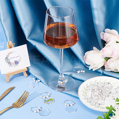 Acrylic Wine Glass Charms AJEW-BC0003-80-1