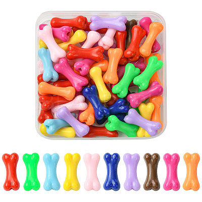 50Pcs UV Plating Acrylic Beads PACR-FS0001-09-1