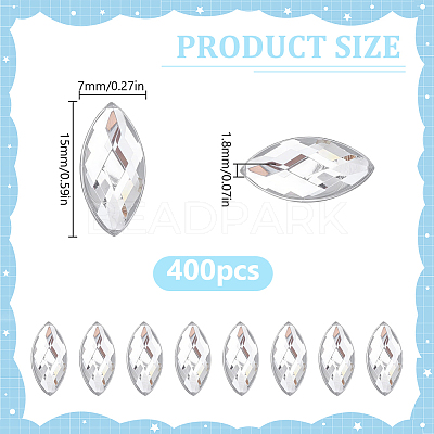 400Pcs Imitation Taiwan Acrylic Rhinestone Cabochons GACR-HY0001-01-1