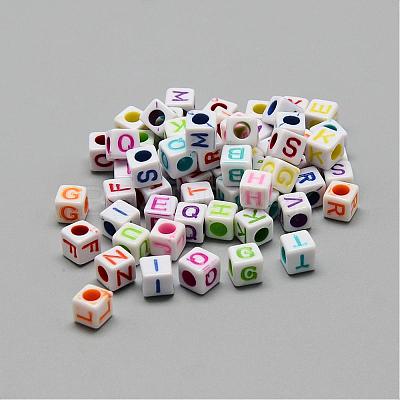 Opaque European Style Acrylic Beads SACR-S297-05-1