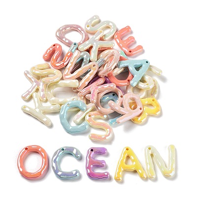 UV Plating Opaque Acrylic Pendants OACR-A027-13-1