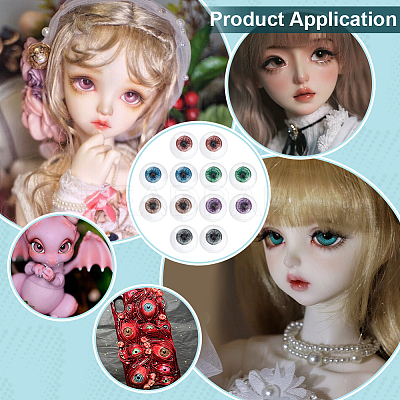 6 Bags 6 Colors Resin Safety Craft Eye DIY-PH0031-24-1