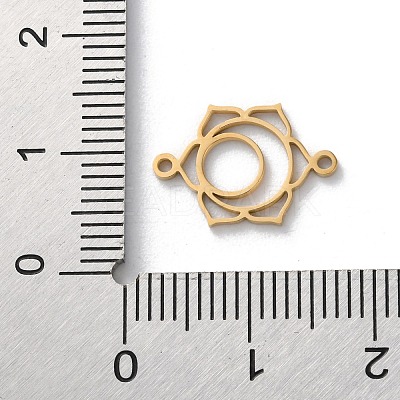 304 Stainless Steel Hollow Chakra Links STAS-S149-05C-1