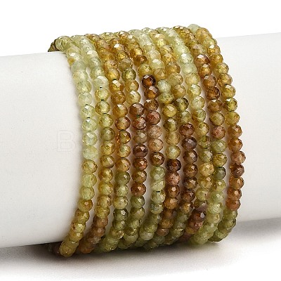 Natural Green Garnet Beads Strands GG-CBA77FB-B11-3mm-1