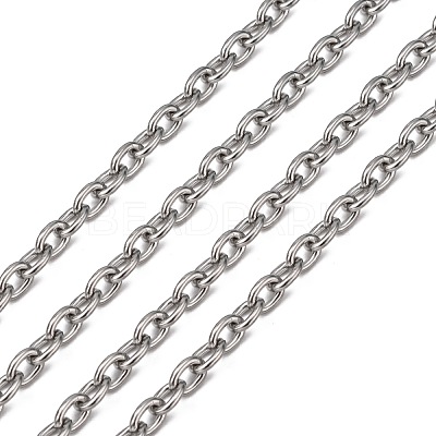 Tarnish Resistant 304 Stainless Steel Cable Chains X-CHS-R009-11-1