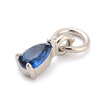 Brass Micro Pave Cubic Zirconia Charms KK-H527-13P-02-1