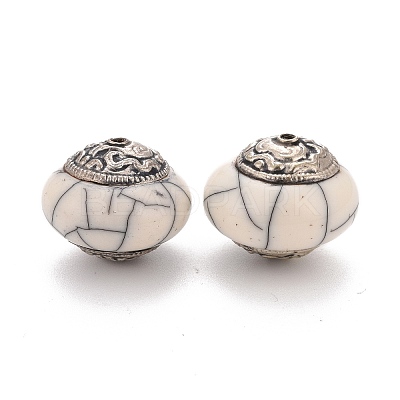 Handmade Tibetan Style Brass Beads TIBEB-K032-06B-1