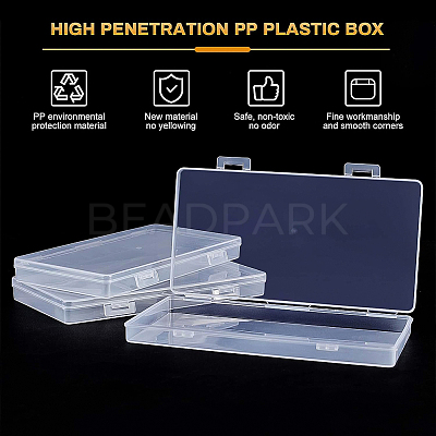 Transparent Plastic Bead Containers CON-BC0006-06A-1