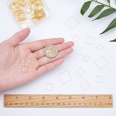 Brass Linking Rings KK-SC0001-22G-1