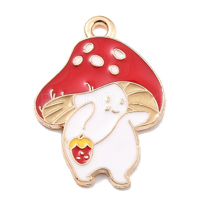 Autumn Theme Alloy Enamel Pendants ENAM-E361-07LG-1