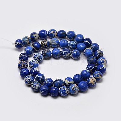 Natural Imperial Jasper Beads Strands G-I122-6mm-06-1