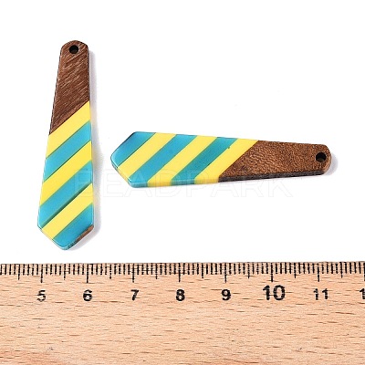 Epoxy Resin & Walnut Wood Pendants RESI-N039-121H-1