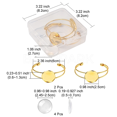 DIY Blank Dome Bangle Making Kit DIY-FS0003-50G-1