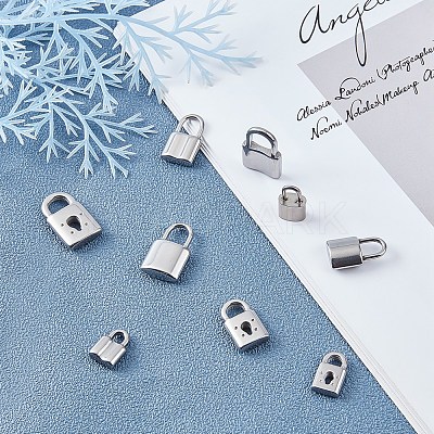 9Pcs 9 Style 304 Stainless Steel Pendants STAS-SC0002-38P-1