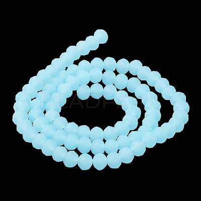 Imitation Jade Solid Color Glass Beads Strands EGLA-A034-J2mm-MD04-1