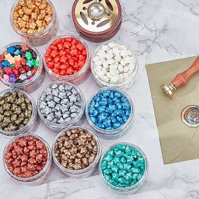 Sealing Wax Particles Kits for Retro Seal Stamp DIY-CP0003-54G-1