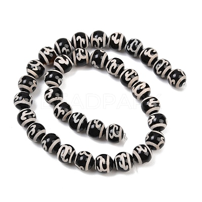 Tibetan Style dZi Beads Strands G-G328-A03-10mm-1