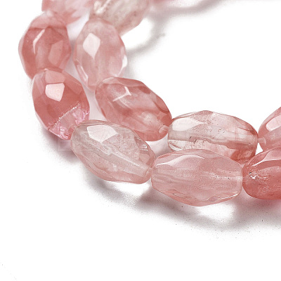 Cherry Quartz Glss Beads Strands G-P520-C04-01-1