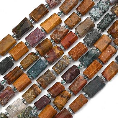 Natural Ocean Jasper Beads Strands G-H352-A01-03-1