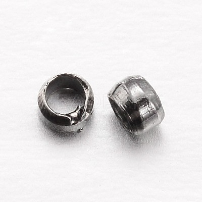 Rondelle Brass Crimp Beads KK-L134-27B-1