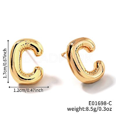 Brass Stud Earrings UV9543-3-1