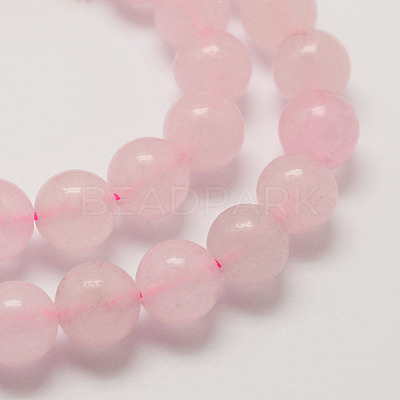 Natural Rose Quartz Bead Strands G-G735-46-6mm-1
