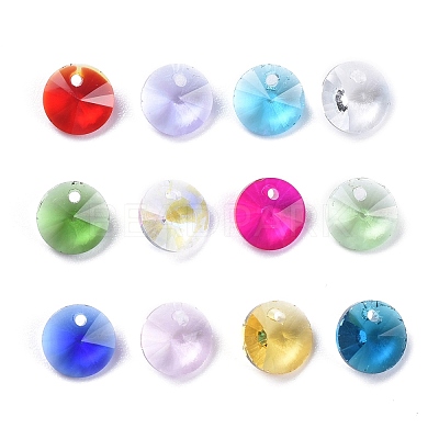 180Pcs 12 Colors Birthstone Charms Glass Charms RGLA-ZZ0001-01-8mm-1