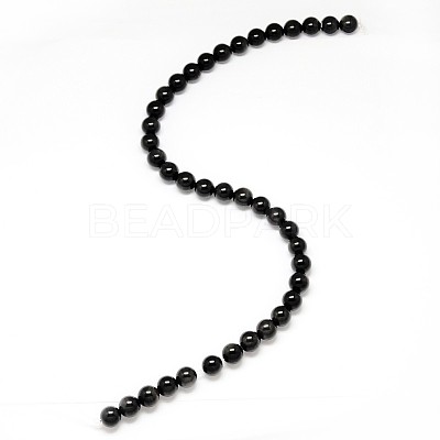 Grade AA Natural Obsidian Round Beads Strands G-L275-03-8mm-1