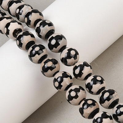 Tibetan Style dZi Beads Strands G-G328-A06-10mm-1