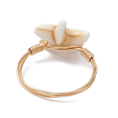 Synthetic Turquoise Finger Rings RJEW-JR00878-02-1