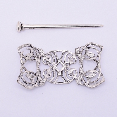 Tibetan Style Alloy Hair Forks OHAR-WH0016-34-1