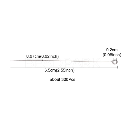 304 Stainless Steel Eye Pins STAS-YW0001-66-1