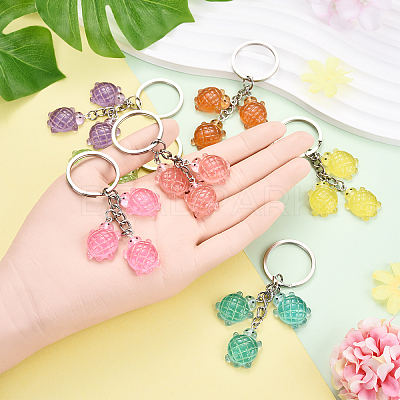 Tortoise Theme Gradient Color & Luminous Resin  Pendant Decoration KEYC-YW00154-01-1