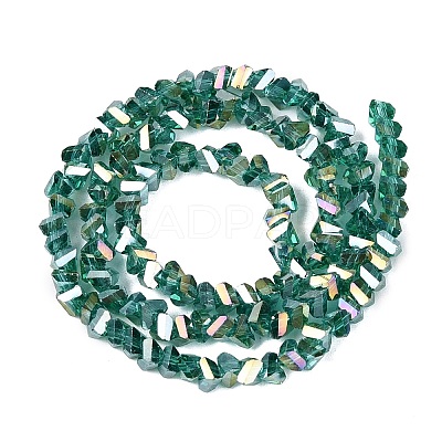 Electroplate Transparent Glass Beads Strands LS-EGLA-Q139-01A-A20-1