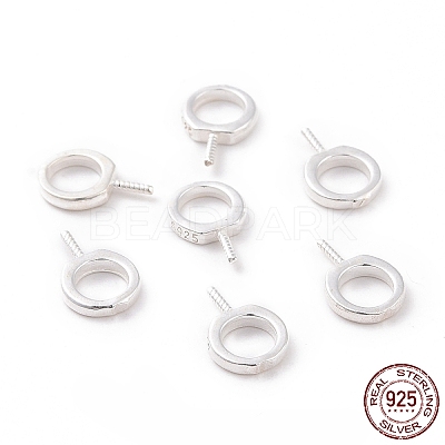 925 Sterling Silver Screw Eye Peg Bails STER-D035-42S-1