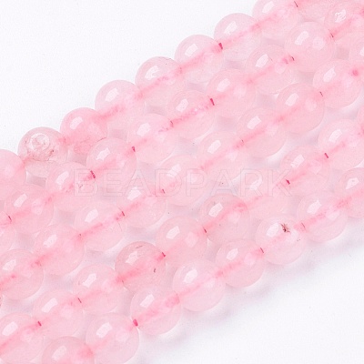 Natural Rose Quartz Bead Strands G-R193-13-6mm-1