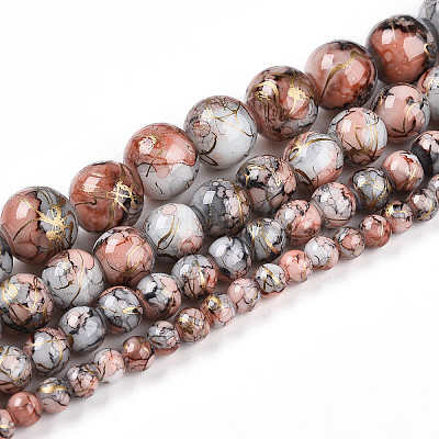 Baking Paint Glass Beads X1-DGLA-N003-10mm-B05-1