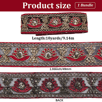 Embroidery Polyester Ribbons SRIB-WH20020-046B-1