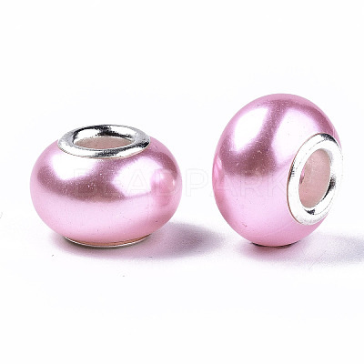 Imitation Pearl Style Resin European Beads RPDL-T003-001H-1