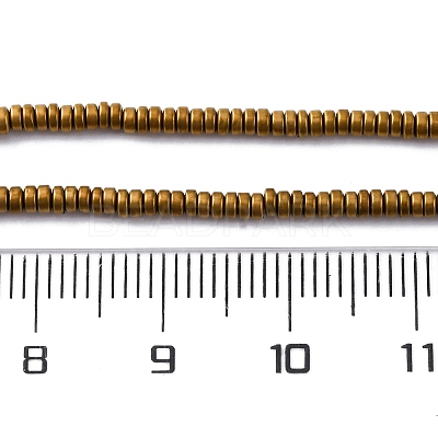 Electroplated Non-magnetic Hematite Beads Strands G-P571-A01-01-1