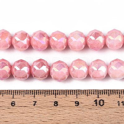 Anti-Tarnish Electroplate Glass Beads Strands GLAA-N010-10mm-04-1