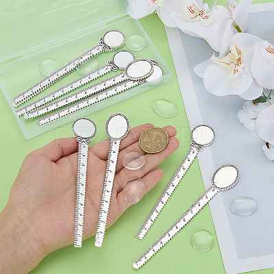 10Pcs Tibetan Style Alloy Cabochon Setting TIBE-ME0001-08-1